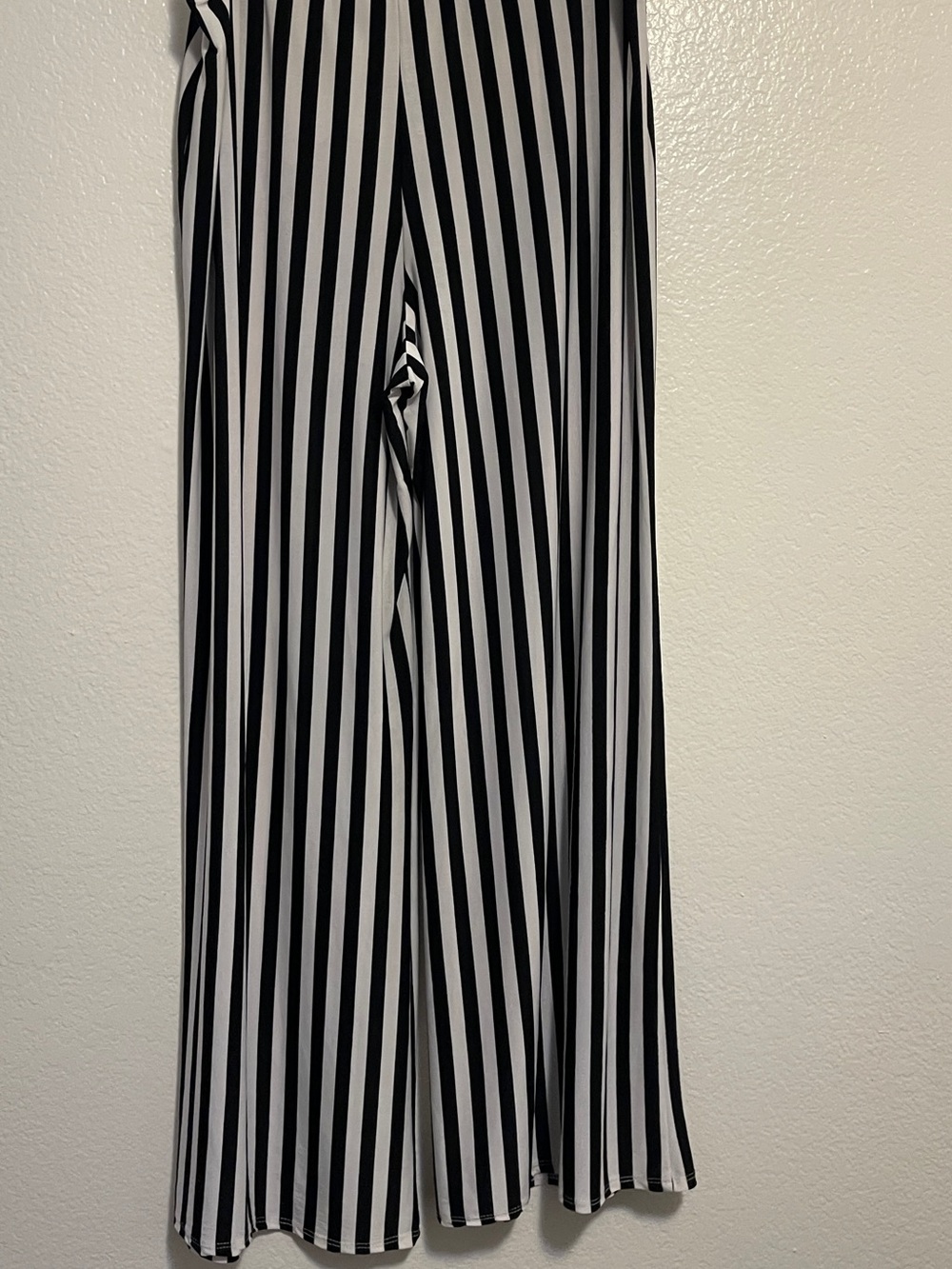 Drama Gold Women's XL Black White Striped Wide Leg Pull-On Palazzo Pants USA - Picture 4 of 7